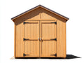 Casetas de jardín de madera 180 x 140 x 215 cm - Madera natural y marrón oscuro - 2 puertas para almacenamiento exterior