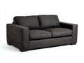 Sofás lineales de tela texturizada 190 x 95 x 82 cm - Gris antracita - Diseño contemporáneo de 2 plazas