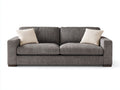 Sofás lineales de 2 plazas tapizados en tejido 210 x 96 x 84 cm - Gris topo - Diseño contemporáneo acolchado