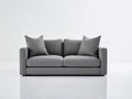 Sofá lineal tapizado de 2 plazas 180 x 92 x 82 cm - gris oscuro - diseño moderno con brazos rectos para salón